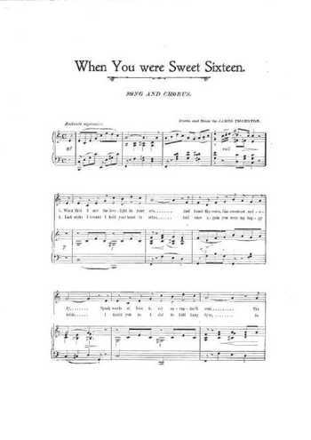 When you were sweet sixteen